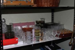 Good collection of glass including Carnival, Royal Albert Bohemia, Royal Doulton.