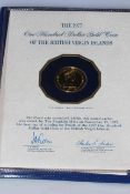 The Franklin Mint 1977 proof One Hundred Dollar gold coin of the British Virgin Islands in