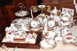 Royal Albert Old Country Roses, good collection of over forty five pieces including telephone,