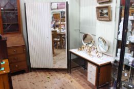 Heals vintage mirror door fitted wardrobe and dressing table (wardrobe 189cm high by 110cm wide by