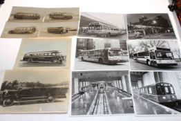 Original vintage bus photographs (some on hardboard) including Wilts & Dorset by Royal