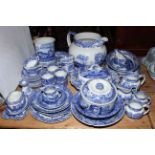 Large collection of Spodes Italian tableware including tureens, large jug, serving dishes, plates,