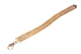 9 carat gold bracelet, 18.5cm length.