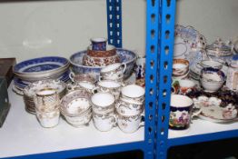 Selection of later and Victorian jugs, teawares, dessert plates, teapots, etc.