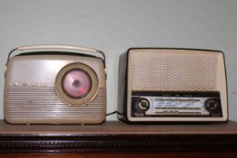 Vintage Bush radio and vintage Ekco radio.