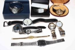 Seiko wrist watch and manual and collection of nine wrist watches.