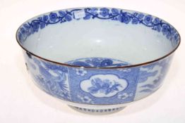 Chinese blue and white bowl with dragon interior (stapled), 24.