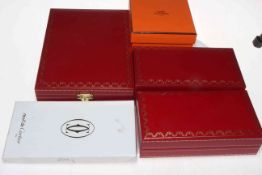 Collection of Cartier and Hermes boxes only.