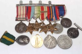 Collection of WWII medals. Awarded to (medal bar) K. X. 90035 A. JOHNSON STO. I. R.N.and K. X.