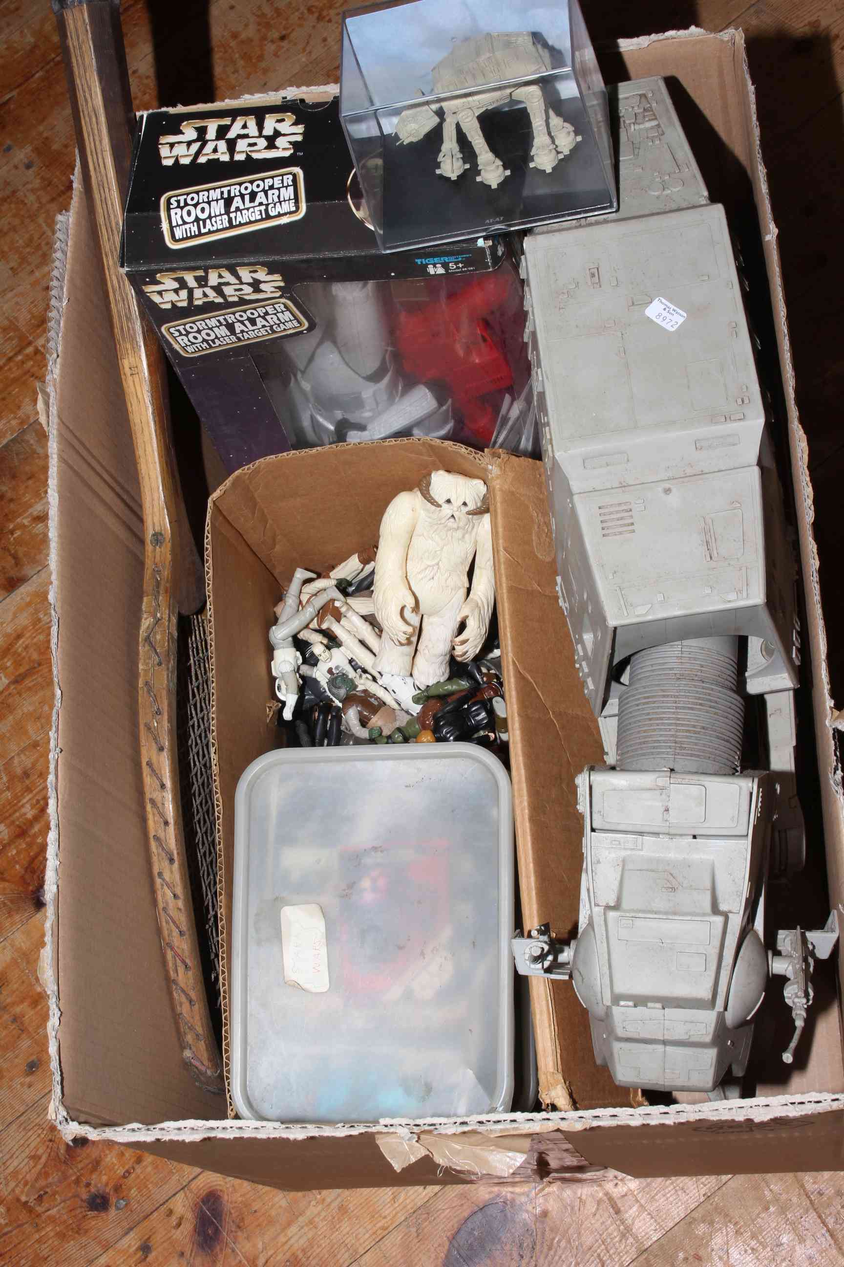 Collection of Star Wars toys including Return of the Jedi, Millennium Falcon, Storm Trooper in case, - Image 2 of 3