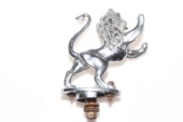 1930's chrome lion car mascot, 11cm high.