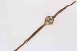 Ladies Avia 9 carat gold bracelet watch.