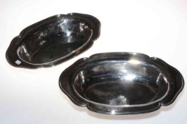 Two similar EP on copper dishes by The Duchess of Sutherland Cripples Guild (DSCG).