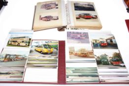 Quantity of UK and overseas snapshot and repro photographs including buses,