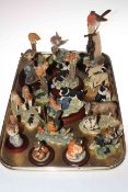 Seventeen Border Fine Arts ornaments including cats, mice, birds, cows, sheep and donkey.