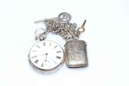 Victorian silver gents pocket watch by George Bell, Gosforth, no.