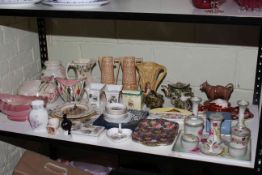 Collection of Maling lustre, cow creamer, Royal Doulton Bunnykins, Sylvac,