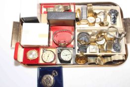 Collection of wrist and pocket watches.