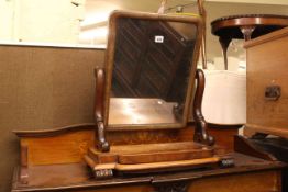 Victorian mahogany toilet mirror.