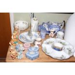 Spodes Italian teapot, meat plate, jugs etc, Royal Worcester Lavinia hors d'ouvres dish,