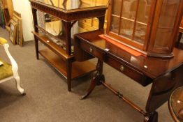 Mahogany two drawer sofa table, rectangular mahogany coffee table,