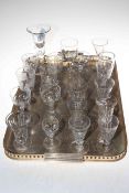 Collection of 19th Century and later drinking glasses.