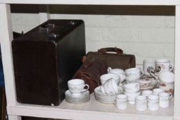 Large collection including teawares, commemorative, glasses, cigarette cards, bowling balls in bag,