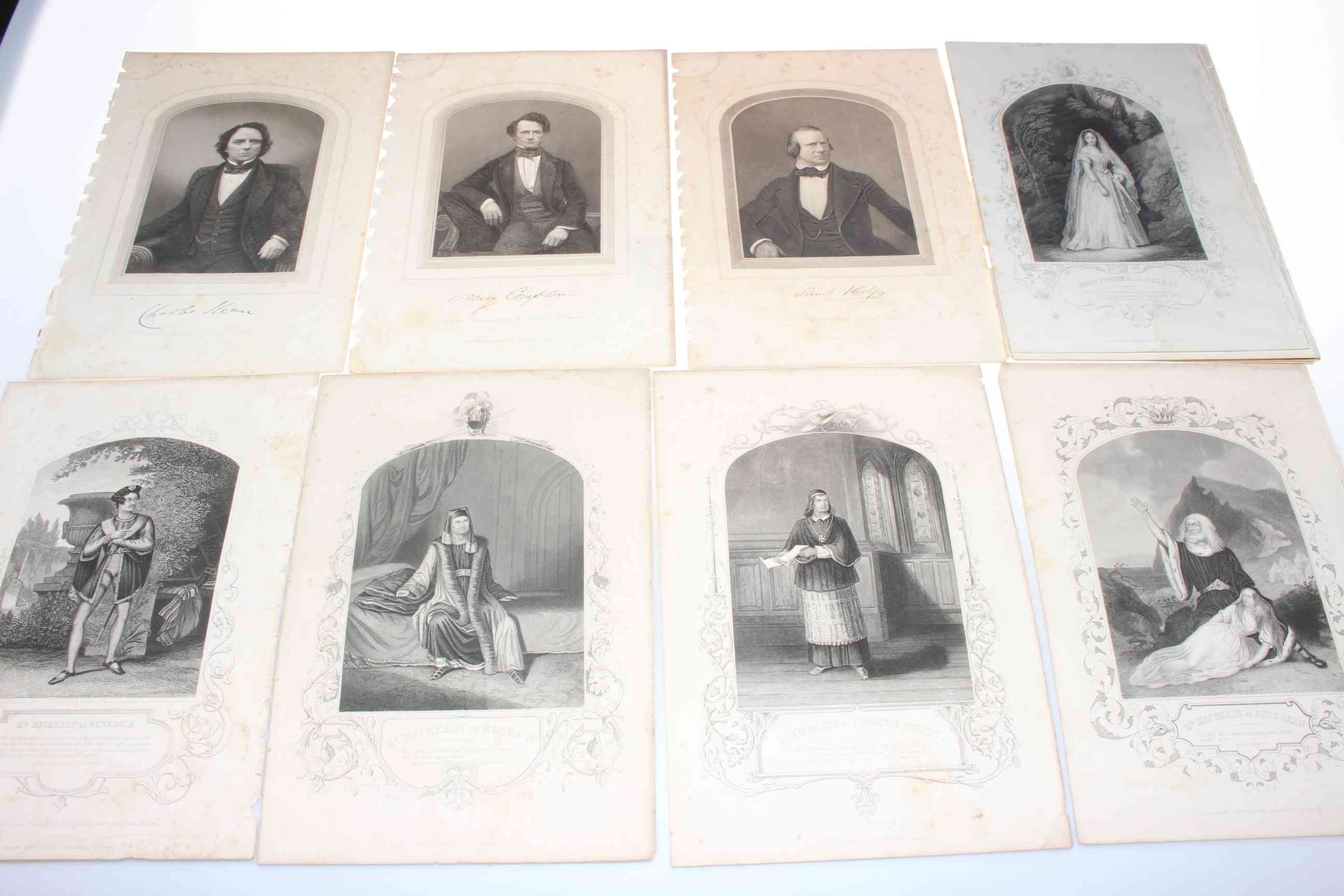 Collection of 19th Century theatrical prints together with signed Charles Wyndham cabinet portrait - Image 2 of 2