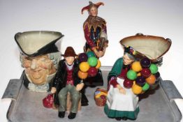 Three Royal Doulton figures, The Jester HN2016,