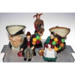 Three Royal Doulton figures, The Jester HN2016,