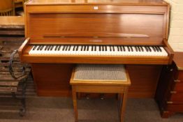 Lindner, upright overstrung piano, 106cm high by 134cm wide, together with a piano stool.