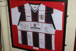 Framed autograph Darlington FC 2003/2004 shirt.