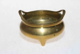 Chinese brass censor, character marks to base, 12cm across.