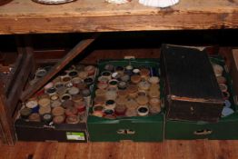 Collection of over 100 vintage phonograph cylinders.