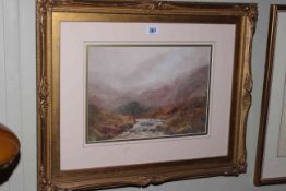 J.F. Slater (1857-1937), River Landscape, mixed media, 25cm by 35cm, framed.