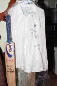 Duncan Fearnley cricket shirt signed by Sir Ian (Beefy) Botham and a Kookaburra 'Bubble' cricket