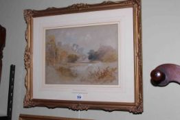 T.M. Richardson Jnr (1813-1890), Barnard Castle, watercolour, 26cm by 36cm, framed.