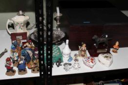 Goebel and Robert Harrop figurines, Swarovski flowers, silver plated wares, tannoy speakers,