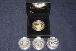 London 2012 Official Olympics £5 gold plated silver proof coin box by Royal Mint.