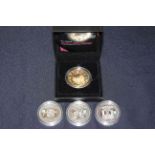 London 2012 Official Olympics £5 gold plated silver proof coin box by Royal Mint.