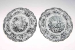 Two 19th Century Wedgwood printed plates with W. Smith & Co., Select Views.