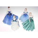 Four Royal Doulton ladies, Abigail 2006, Melissa 2001, Sarah 2002 and Alison.