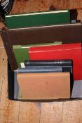 Box of Schoolboy Commonwealth stamp albums including Penny Reds and two Penny Blues.