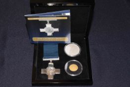 The George Cross Gold and Silver Matt Proof Set by The Bradford Mint with COA and original box.