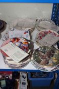 A good assortment of collectors plates, approximately forty pieces including Royal Creamware,