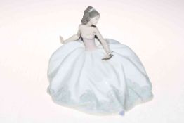 Lladro at the Ball, 16cm high, 20cm across, with box.