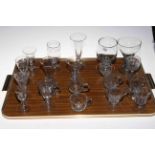 Good collection of 18th and 19th Century glasses, including rummer, ale, jelly, etc (20 pieces).