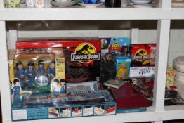 Boxed toys, binoculars, card games, cameras, including Corgi Fawlty Towers,