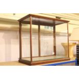 Early 20th Century double sliding door shop counter display cabinet,