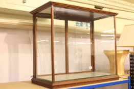Early 20th Century double sliding door shop counter display cabinet,